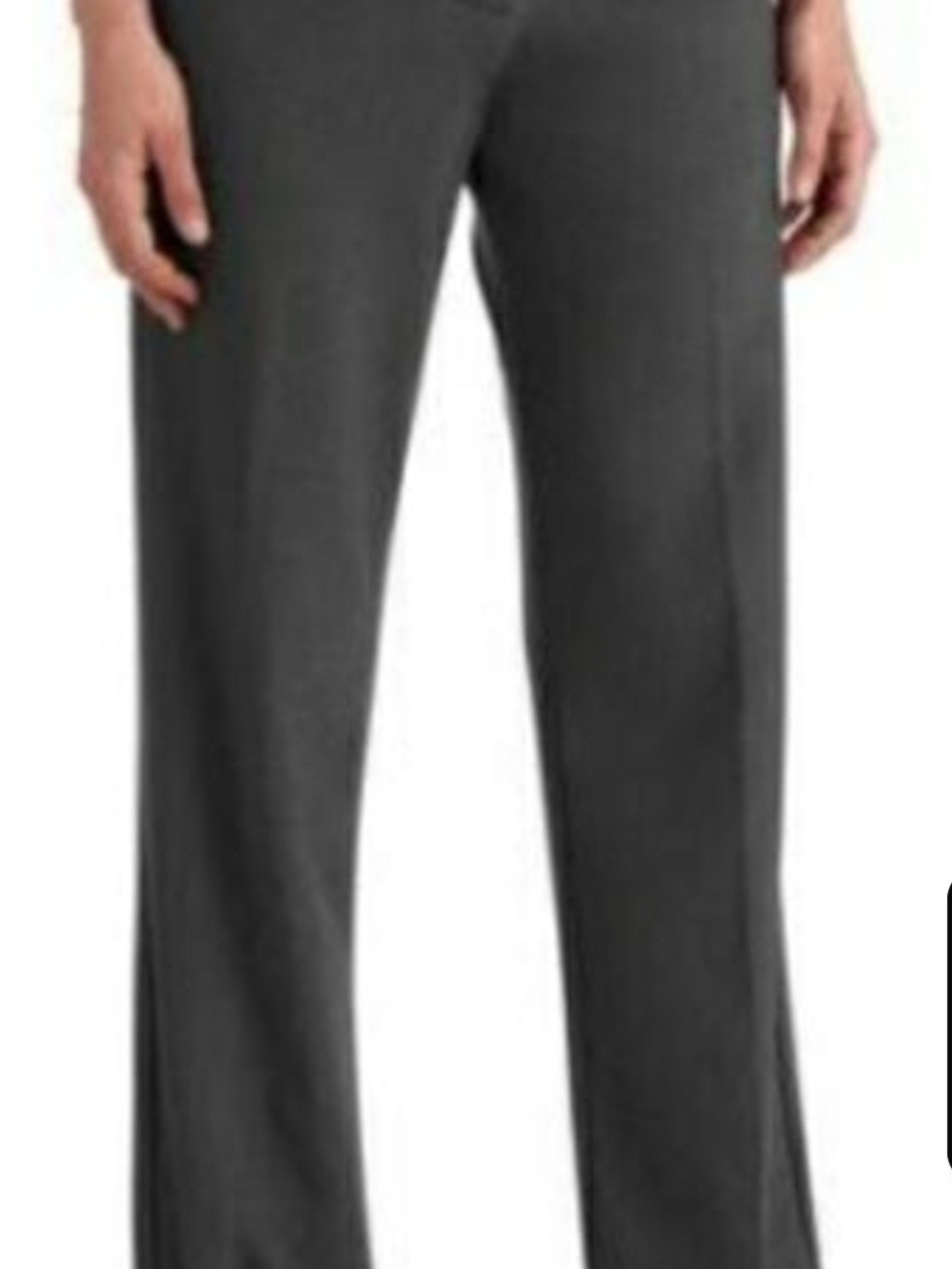 George Wide-Leg Dress Pants in Charcoal Gray